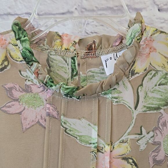 Princess Polly Eden Bloom Blush Floral Mini Dress | Puff Sleeve Ruffled Babydoll - Picture 3 of 13